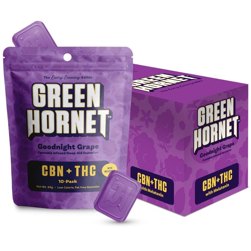 Medical Green Hornet Goodnight Grape CBN Gummies, 500mg THC/250mg CBN