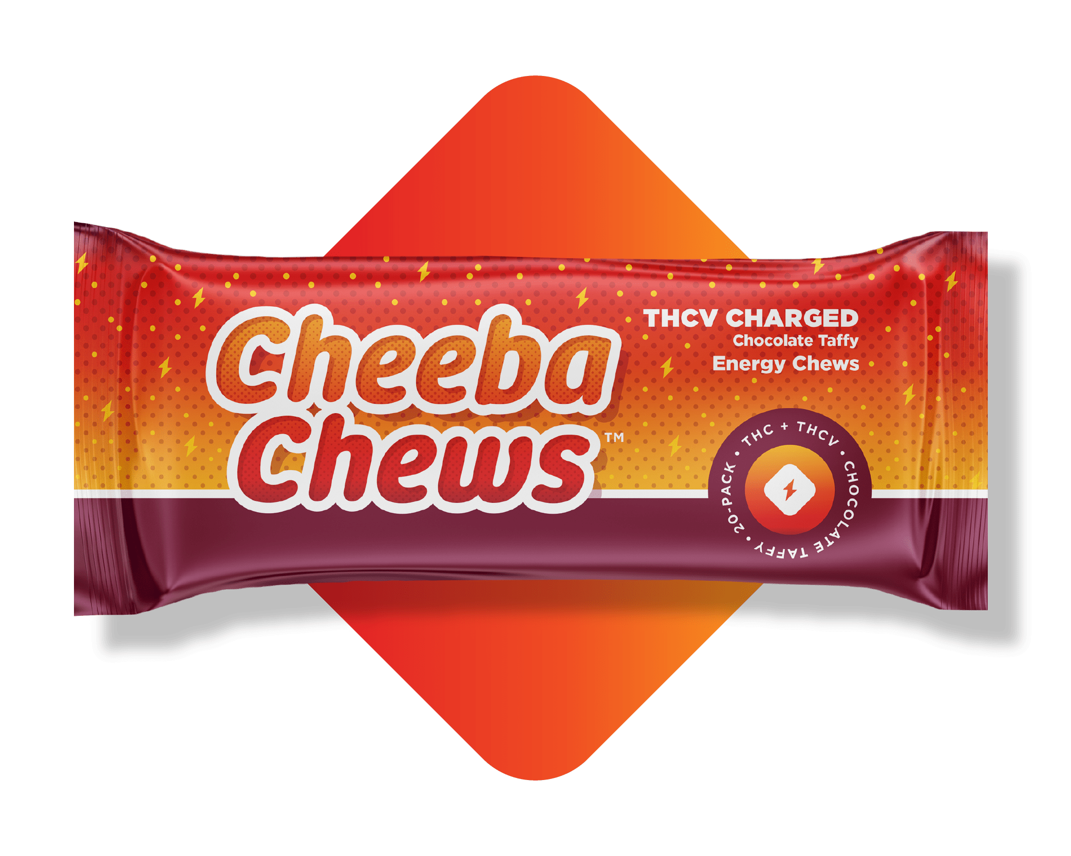 Cheeba Chew THCv Charged Energy Chocolate Taffy, 100mg THC/50mg THCv