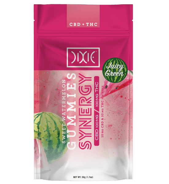 Dixie Brands SYNERGY 1:1 Sweet Watermelon Gummies