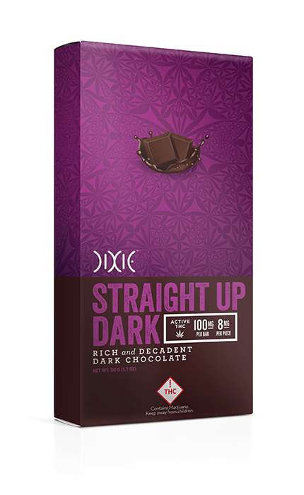 Dixie Brands Straight Up Dark Chocolate Bar