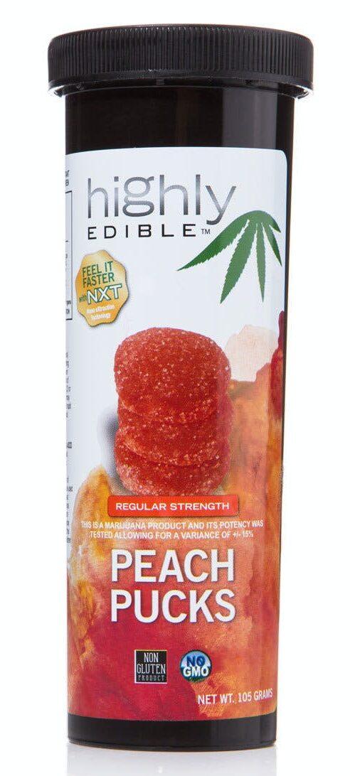 Highly Edible Peach Puck 100mg REC